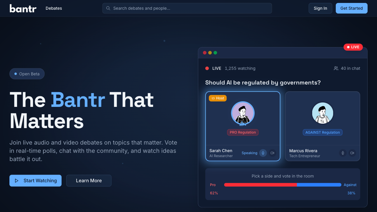 Bantr project screenshot